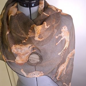 Lion & Leopard Scarf